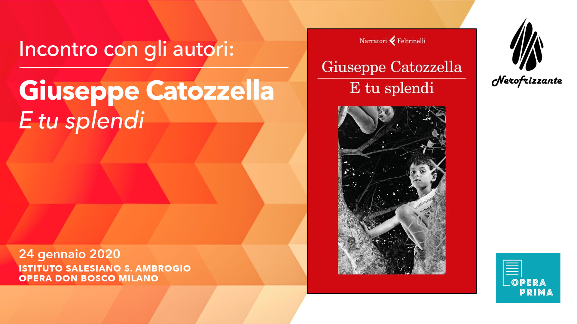 Incontro con gli autori: Giuseppe Catozzella E tu splendi - Nerofrizzante - Salesiani Milano