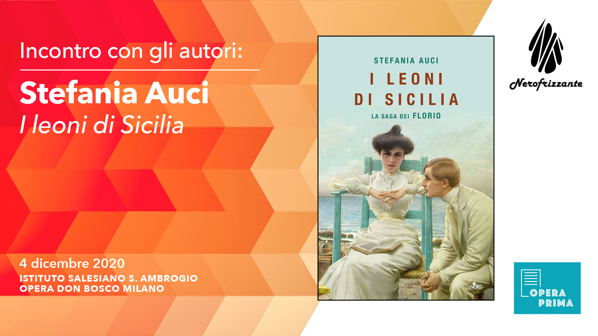 Incontro con gli autori: Stefania Auci I Leoni di Sicilia - Nerofrizzante - Salesiani Milano